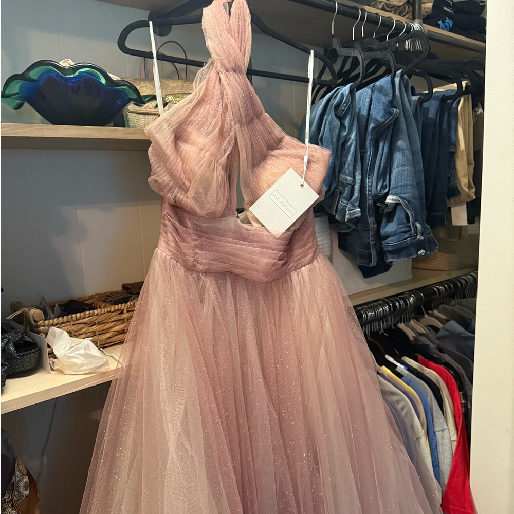 Mac Duggal Shimmering Rose Gown